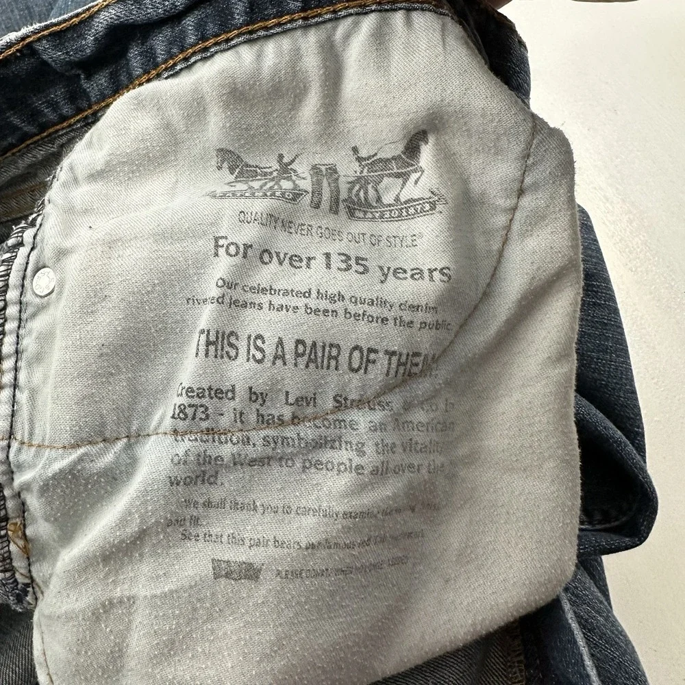 Levi's 559 Straight Relaxed‎ Jeans Mens 34x32 Blue Cotton Denim Dark Wash VTG